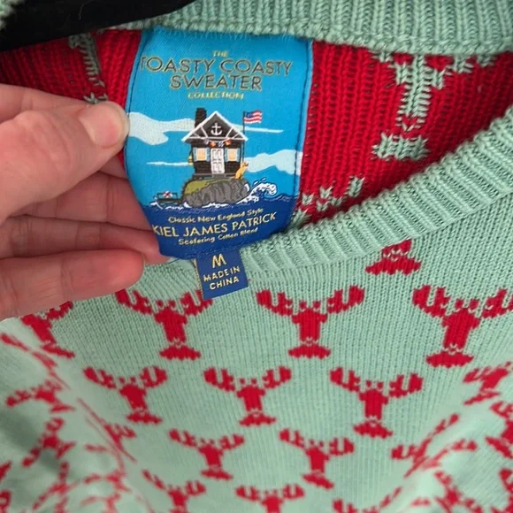 ULTRA RARE Kiel James Patrick lobster toasty coasty sweater - Picture 3 of 5